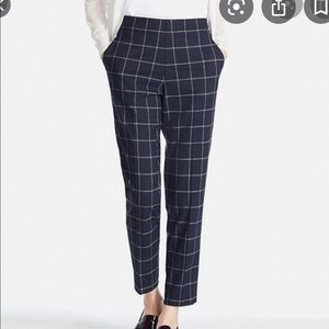Checkered ankle length plaid pants